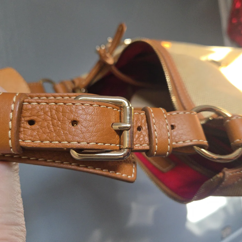 Dooney & Bourke Tan and Brown Shoulder Bag - Picture 11 of 12